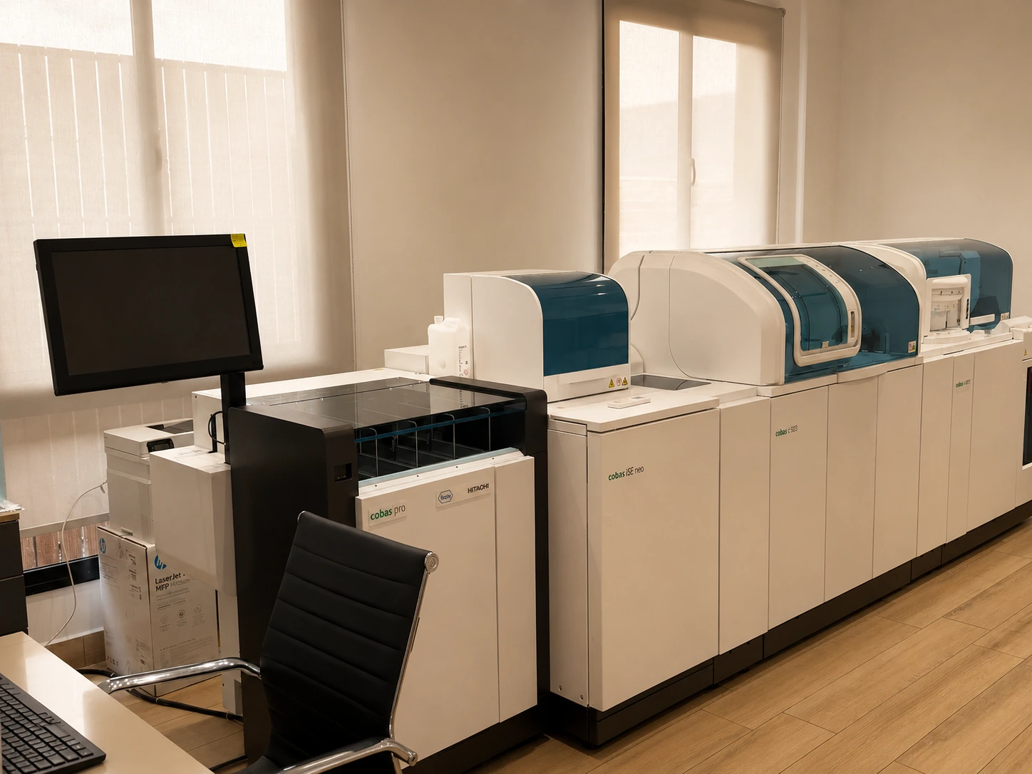 Equipamiento de laboratorio de análisis clínicos LABAC.