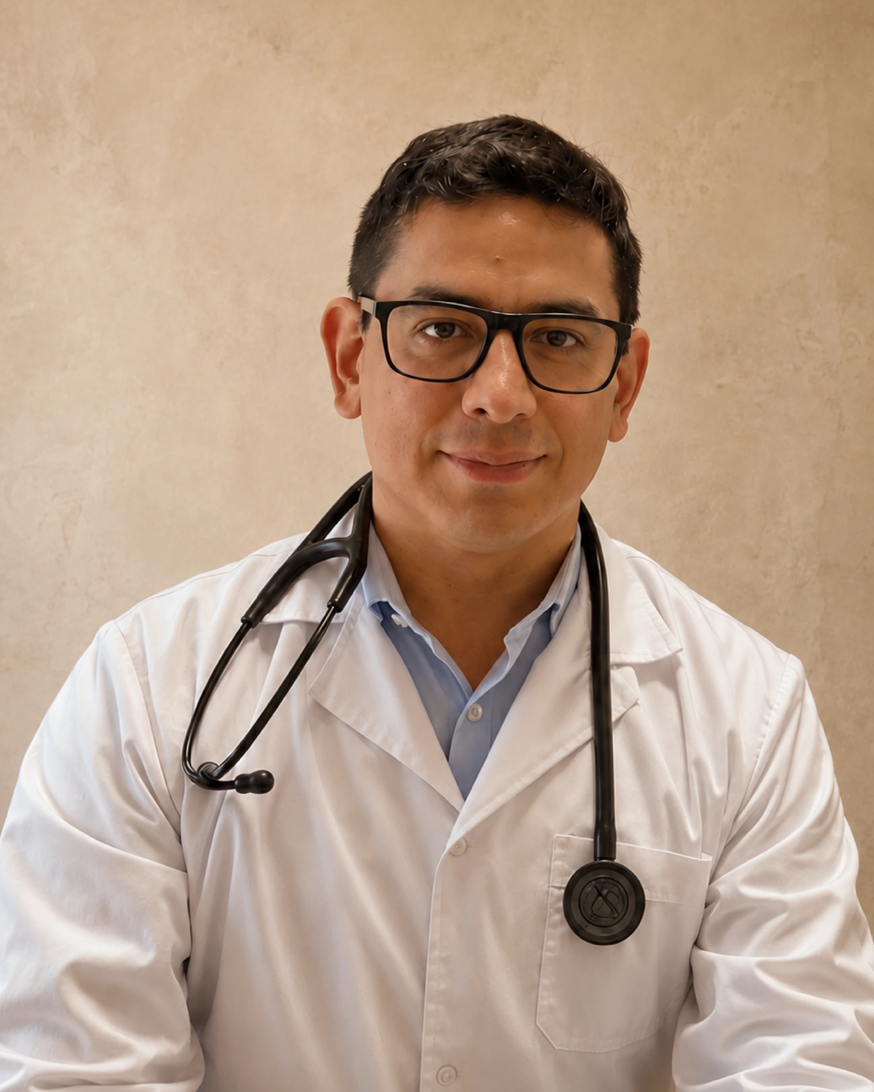 Retrato de Dr. Mariano Pachao, cardiología.